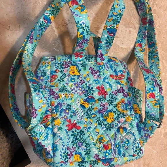 Vera Bradley Aqua Floral Backpack - Picture 3 of 6